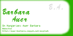 barbara auer business card
